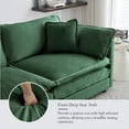 thumbnail image 5 of Modern Oversized L Shaped Modular Sectional Sofa with Ottoman,Chenille Deep Love Seat,Upholstered Cloud Couch for Living Room Bedroom Apartment,Green, 5 of 7