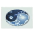 thumbnail image 1 of Space Cutting Board, Yin Yang World Moon and Sun Harmony of the Universe Art Print, Decorative Tempered Glass Cutting and Serving Board, Large Size, Navy Blue Sky Blue White, by Ambesonne, 1 of 1