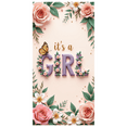 thumbnail image 3 of Floral Design Baby Shower Banner Rose Pattern Butterfly Decoration It's a Girl for Baby Party Newborn Celebration Gender Reveal, 3 of 7