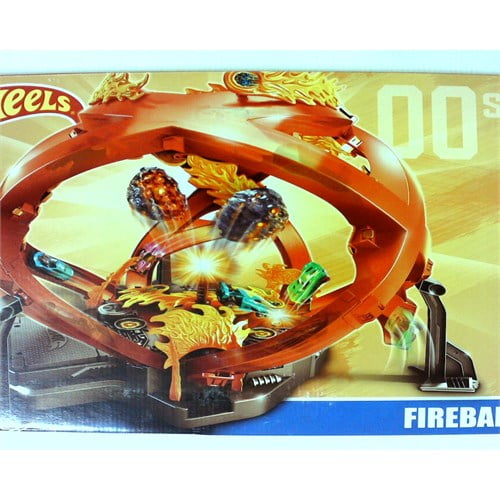 Hot Wheels 50th Anniversary Throwback Fireball Crash Playset Walmart
