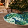 thumbnail image 5 of Bingfone Christmas Tree Skirt Mat Christmas Decoration Interior 30" -Peacock And Flowers, 5 of 6