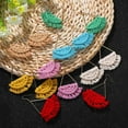 thumbnail image 5 of Bohemian Handmade Fringe Tassel Dangle Drop Statement Earrings for Women, 5 of 7