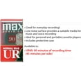 thumbnail image 5 of Maxell UR 90 Normal Bias Blank Audio Recording Cassette Tape, Low Noise, 90 Minute Recording Time, 5 Pack, 5 of 6