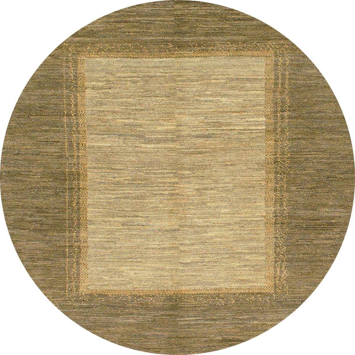 Ahgly Company Indoor Round Abstract Metallic Gold Abstract Area Rugs, 4 ...