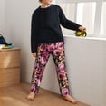 thumbnail image 5 of Susaid Rose Flowers Print Soft Teen Sleep Pants, Long Pajama Bottoms with Two Pockets and Elastic Waist, Designed for Ages 5-16-Medium, 5 of 6
