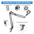 thumbnail image 2 of Soporte De Brazo Para Micrófono Con Brazo Ajustable Negro, 2 of 5