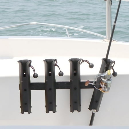 4-Tube Adjustable Fishing Rod Bracket Self-Adhesive Boat Mount for Kayak Yacht Fishing