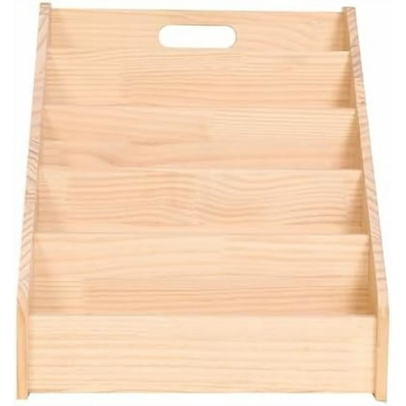 Montessori Kids Bookshelf - Toddler Book Display Shelves for Classrooms, Playrooms, and Nursery - Wooden Children Book Rack