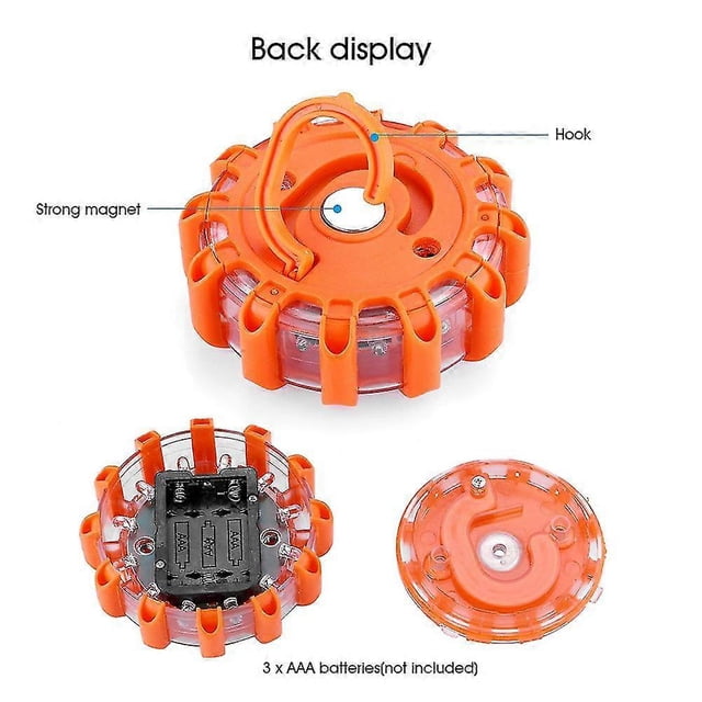 Magnetic 15 LED Road Safety Emergency Flashing Warning Light for Car Truck Boat