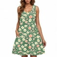thumbnail image 4 of Jjayotai Womens Casual Summer Dresses 2025, Boho Sleeveless Sundresses with Pockets Beach Floral T Shirt Dresses, 4 of 6