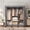 Grey, variant on LISHBIE Portable Closet, Portable Wardrobe for Hanging Clothes, with 3 Hanging Rods, 6 Storage Shelves and 18 Side Pockets, Black Closet, Easy to Assemble, Sturdy and Stable