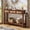 Walnut, variant on Tomnk 47.2" Console Table with 3 Rattan Drawers, Long Sofa Table with Storage Behind Couch, Modern Entryway Table with Power Outlet & Open Shelf for Entrance/Hallway/Foyer/Living Room, Natural
