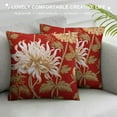 thumbnail image 3 of GOSMITH  Throw Pillow Case Cover Apanese National Flower Chrysanthemum Luxury Design Floral - Soft Pillow Case for Decorative Bedroom/Livingroom/Sofa/Farm House - Cushion Covers, 3 of 5