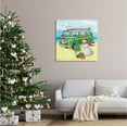 thumbnail image 2 of Nautical Christmas Holiday Beach Holiday Graphic Art Gallery Wrapped Canvas Print Wall Art, 2 of 7