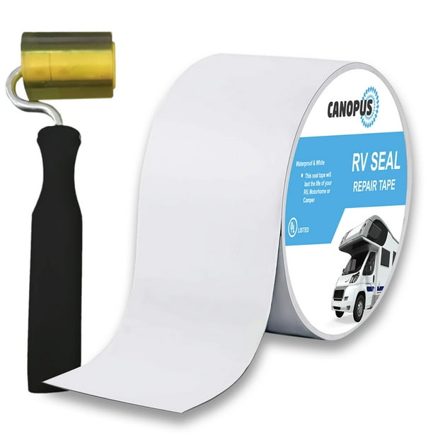 CANOPUS RV Seal Repair Tape, 4 Inches by 50 Feet with Roller Walmart