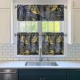 thumbnail image 3 of Kitchen Curtains 24 Inch Short - 3 Panel Set, Rod Pocket Window Curtain with Tropical Leaf Botanical Print, 100% Polyester for Farmhouse, Cafe, Kitchen, Bedroom, Easy Wash, 3 of 6