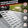 thumbnail image 4 of Ladcaser 6.3' Aluminum Loading Ramps 1500lbs 76"x 50" Tri-Fold Foldable Powersports Ramps for Pickup Trucks Bed, Trailers Ramp with Load Straps for Motorcycles ATV/UTV Lawn Mowers Tractors, Silver, 4 of 6
