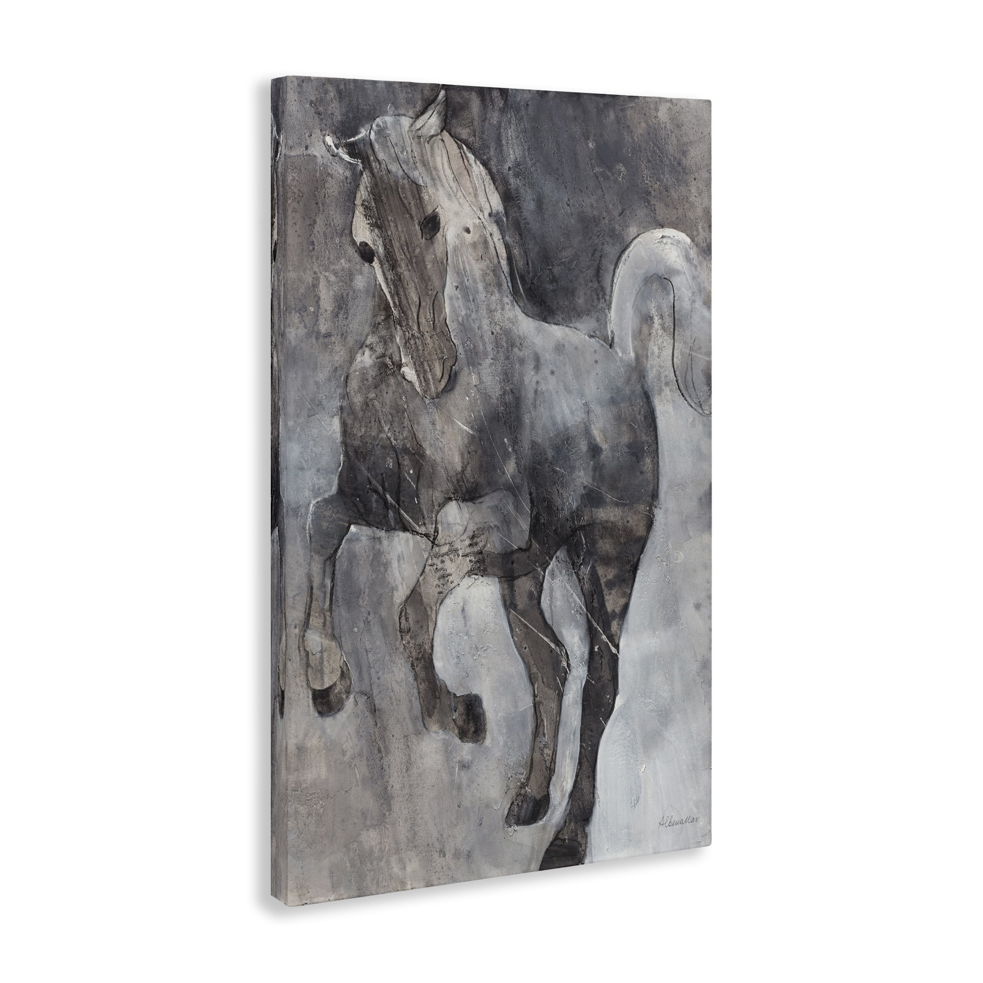 Stupell Industries Wind Dancer Stallion Animals & Insects Painting Gallery Wrapped Canvas Art Print Wall Art, 16 x 24