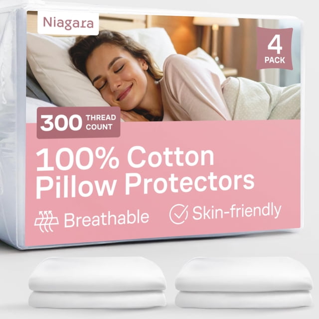 Protectores de almohada Niagara Sleep Solution 100% Cotton Queen