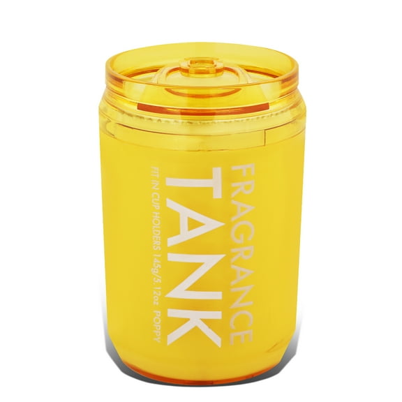 Diax Fragrance Tank 145g Yellow Soda Can Cup Holder Style Room / Car Air Freshener with Lemon Squash Scent
