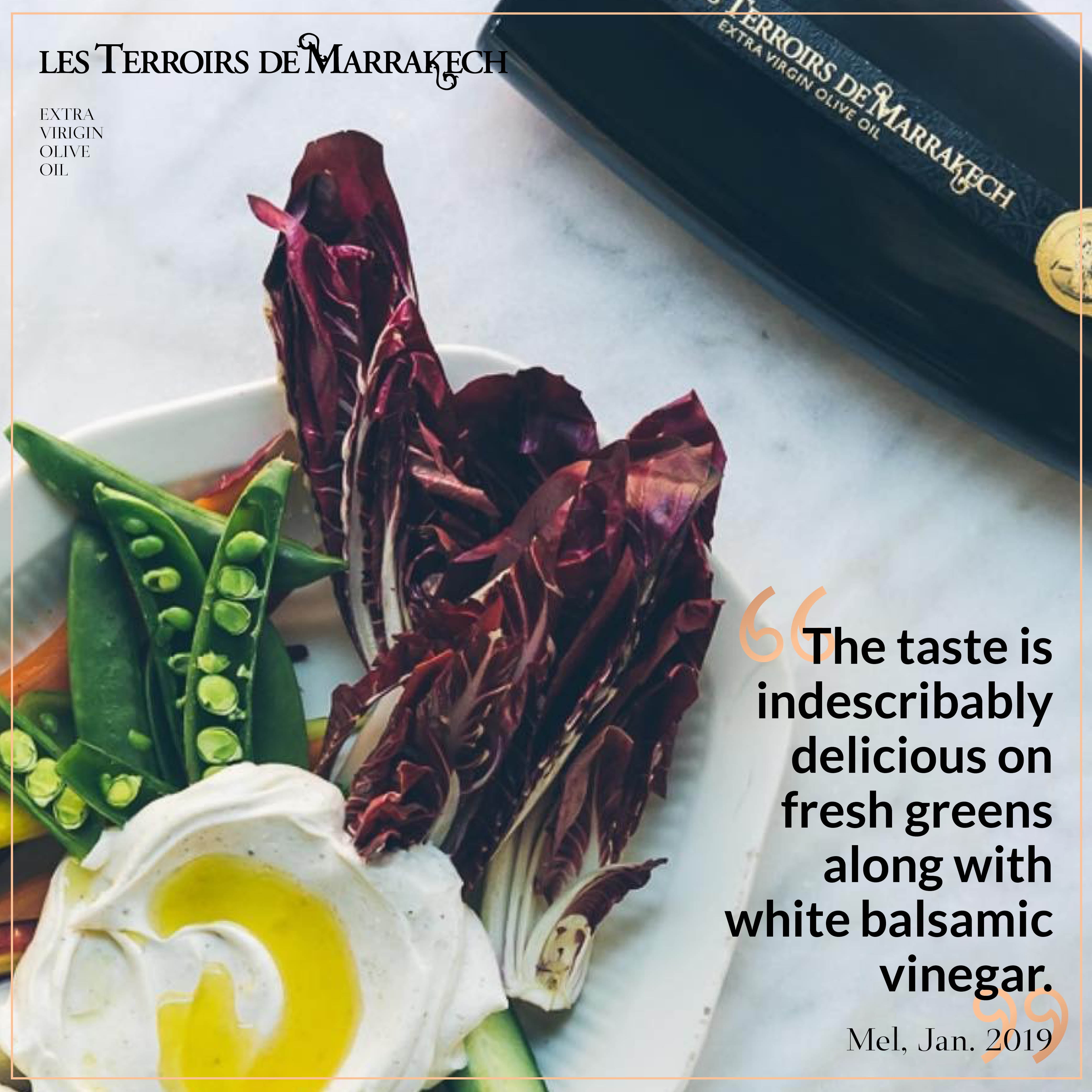 LES TERROIRS DE MARRAKECH Moroccan Organic Extra Virgin Olive Oil, Polyphenol Rich, Cold Pressed from Bicentenary trees, 8.5 Fl Oz Glass Bottle