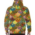 thumbnail image 3 of Bingfone Colorful Circle Men's Drawstring Hoodie Long Sleeve Pocket Sweatshirts-Small, 3 of 6