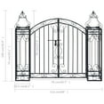 thumbnail image 2 of vidaXL Ornamental Garden Gate Wrought Iron 48"x8.1"x39.4", 2 of 5