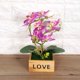 thumbnail image 4 of Artificial de madera en maceta Bonsai Faux flor planta Home Office Decor (púrpura), 4 of 7