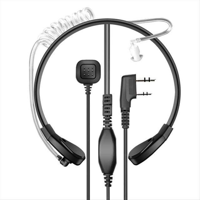 Auriculares con Micrófono de Garganta y Vibración de Garganta para Intercomunicador para -UV5R 888S 82 con Conducto de Aire Controlado por Garganta