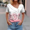 thumbnail image 1 of SDNall T-shirt Décontracté à Manches Courtes Imprimé Printemps/été pour Femmes avec Boutons, 1 of 9