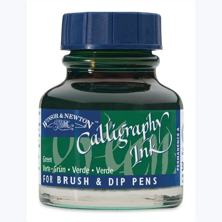 UPC: 0094376907278 | Winsor & Newton Calligraphy  Fountain  Dip  Technical Pen & Airbrush Ink  Green