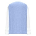 thumbnail image 3 of EchfiProm Womens T-Shirts Light Blue Tops Crew Neck Fall 3/4 Sleeve Pullover Colorblock for Ladies, 3 of 8