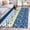 Blue, variant on Round Rugs 3Ft, Turquoise Floral Round Area Rug Washable Indoor Throw Carpet, Botanical Blossom Motif Boho Grey Stripes Small Non Slip Circle Rug for Bedroom Living Room Home Decor Aesthetic