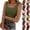 04# Army Green, variant on Ribbed Tank Tops for Women Scoop Neck Sleeveless Fitted Camisole Basic Summer Knit Top Slim Casual Y2K,Red S