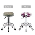 thumbnail image 3 of purple Onion Pattern Round Bar Stool Seat Covers, Elastic Round Chair Cover Stool Seat Slipcover Bar Stool Cushions Round Pad for 12-14 inch, 3 of 5