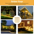 thumbnail image 2 of WYZworks 1860LEDs, 100ft Warm White 16-Mode Flat LED Outside Strip Lights, SMD 2835 Waterproof Permanent Heavy Duty Outdoor Exterior Accent Lighting, ETL Certified Connectable Flexible Clear PVC Shel, 2 of 9