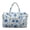 Blue Retro Flower, variant on FKELYI Zebra Print Travel Duffel Bag with Zipper Pockets Lightweight Overnight Luggage Bags for Women Men Weekender Bag Organizer Women Hospital Bags