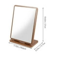 thumbnail image 2 of LEEYNEER 1Set Tilting Tabletop Mirror Wood Frame For Makeup Application, 2 of 8