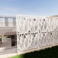 thumbnail image 2 of Miniyam Metal Outdoor Privacy Screen 74" x 45.3" – Waterproof, Rust-Proof Room Divider, White, 2 of 7