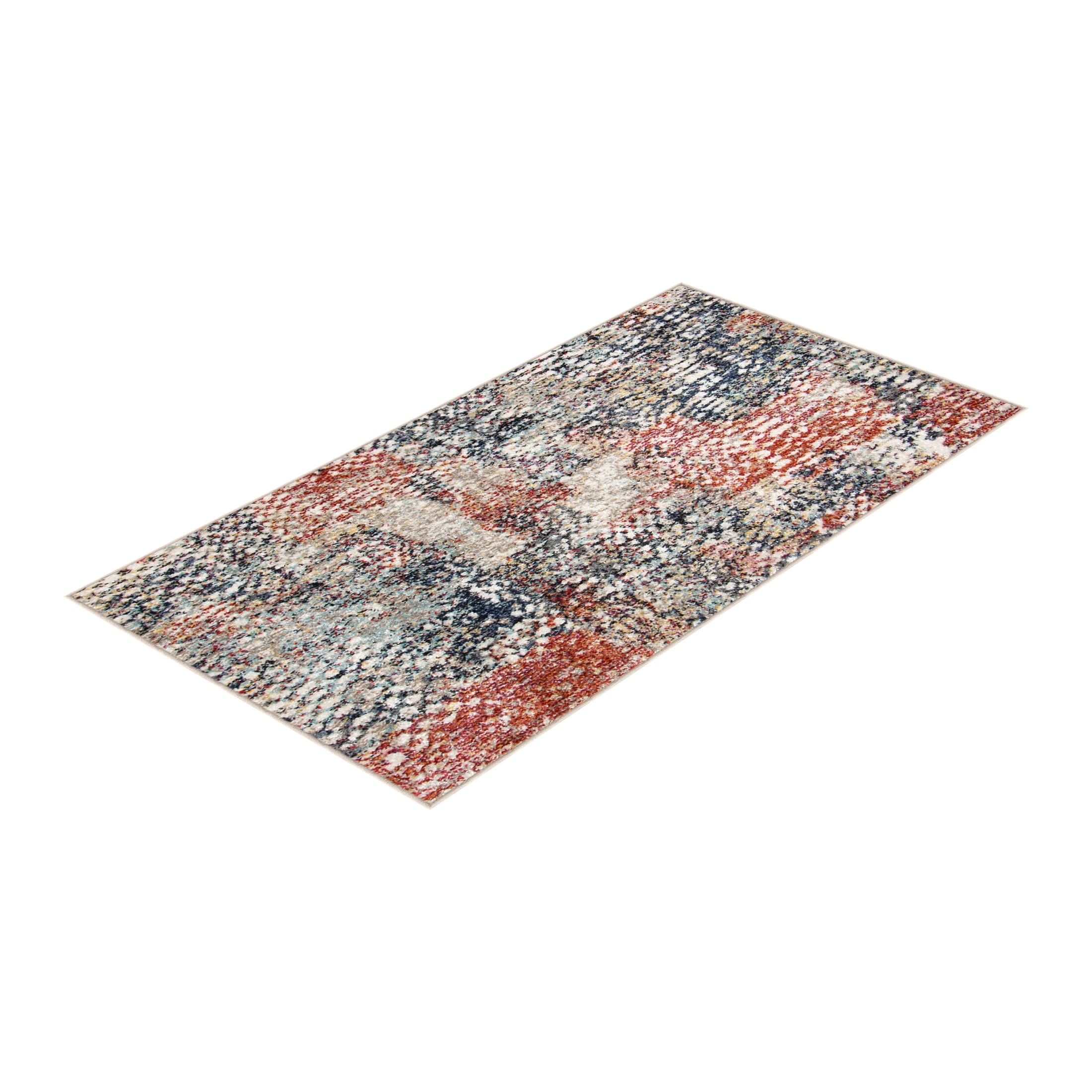 Mainstays Modern Morgana Multi-color 30 in x 48 in Area Rug with Frieze Accents
