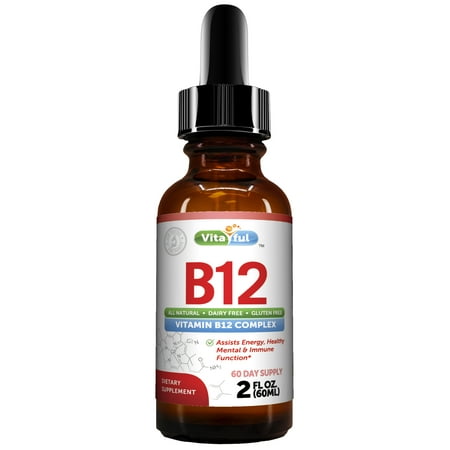 Vitaful Vitamin B12 Liquid Sublingual Drops, Vegan, Non-GMO, Sugar Free, Best Way to Instantly Boost Energy Levels and Speed Up Metabolism, 2 (Best Way To Quit Pain Pills)