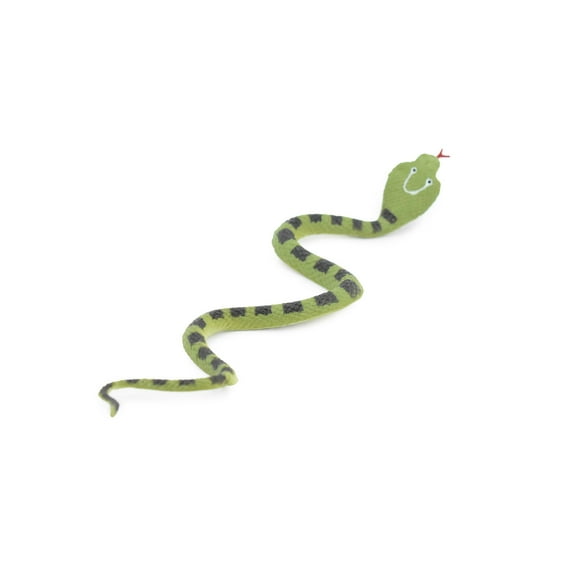 Snake, King Cobra, Green, Rubber Reptile, Educational, Realistic Hand Painted, Figure, Lifelike Model, Figurine, Replica, Gift, 10" F2085 B142