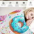 thumbnail image 3 of Autua Donuts Fleece Throw Blanket - Pink, Blue Mint Glaze, Fuzzy Plush for Women - Bed, Couch, Office  50x60in, 3 of 6