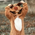 thumbnail image 5 of Coerni Christmas Jumpsuits for Boys and Girls, Toddler Kids Christmas Reindeer Flannel Costume Suit Novelty Onesie Rompers, 5 of 9