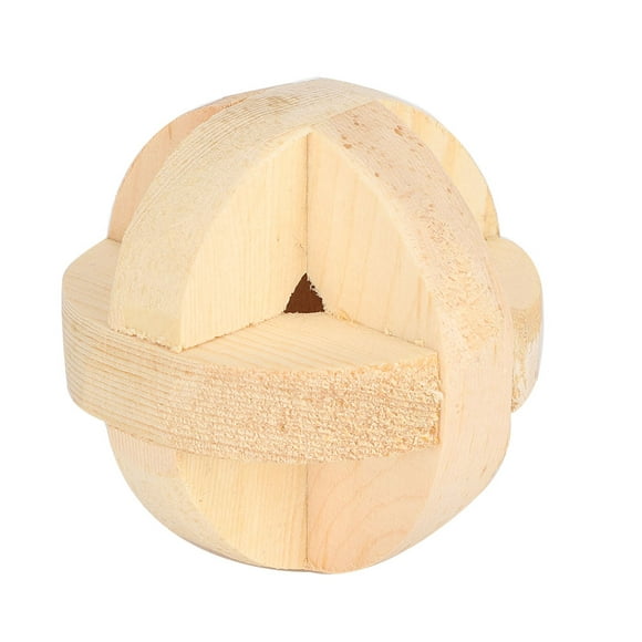 Hamster Toy,6cm / 2.4in Wooden Pet Toy Hamster Wood Ball Ultra Responsive