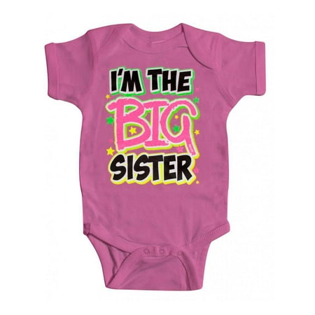 

Baby I m the Big Sister Bodysuit - Raspberry - 24M