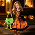 thumbnail image 2 of Rggeeun Halloween Kids Candy Bags for Party Favors Cute Tote Bag Large Capacity with Soft Handle Straps Boys and Girls Handbags,Green, 2 of 4