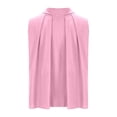 thumbnail image 4 of Arlun Women's Tank Tops Summer Sleeveless Mock Neck Dressy Blouses Solid Color Pleated Work Shirts Business Casual Outfit Simple and Stylish Pink XL, 4 of 4