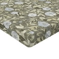 thumbnail image 4 of Ambesonne Rosetta Fitted Sheet, Nostalgic Autumnal Flowers, Queen Size, Pastel Green Coconut, 4 of 5