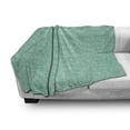thumbnail image 3 of Botanic Soft Flannel Fleece Throw Blanket, Pastel Leafage Motifs Even Pinnate Palmate Eco Fan Palm Monstera Exotic, Cozy Plush for Indoor and Outdoor Use, 70" x 90", Sea Green and White, by Ambesonne, 3 of 6